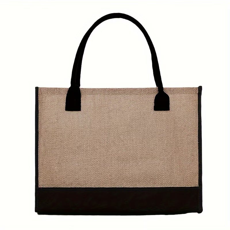 Personalized Natural Jute Tote Bag – Elegant Floral Initial Design