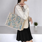 Large Canvas Tote Bag with Handles – Casual Fashion Shoulder Bag for Work, Shopping & Travel