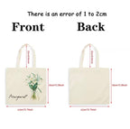 Personalized Flower Bouquet Tote Bag with Custom Name – Bridesmaid & Birthday Gift