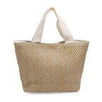 Small Braided Straw Satchel Bag - Trendy Beach Handbag