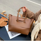 CGABG Large Capacity PU Leather Tote - Elegant Designer Bag