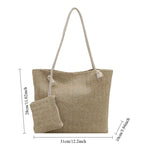 Large Bali Beach Tote - Designer Straw Shoulder Bag