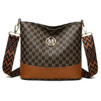 Retro "M" Letter Crossbody Bag - Versatile PU Leather Tote
