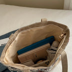 Foldable Large Beach Bag with Floral Print - Summer Tote