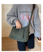 Korean Style Pleated Cloud Bag - Nylon Crossbody Tote