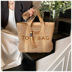 Handmade Large Woven Straw Bag - High-End Beach Tote