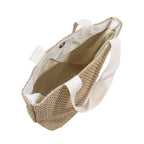 Small Braided Straw Satchel Bag - Trendy Beach Handbag