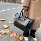 CGABG Large Capacity PU Leather Tote - Elegant Designer Bag