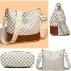 Retro "M" Letter Crossbody Bag - Versatile PU Leather Tote