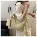 Large Bali Beach Tote - Designer Straw Shoulder Bag