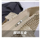French Style Woven Straw Beach Bag - Large Capacity Tote