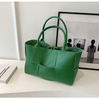 CGCBAG Solid PU Leather Tote - Minimalist Commuter Bag
