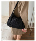 Korean Style Pleated Cloud Bag - Nylon Crossbody Tote