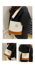 Retro "M" Letter Crossbody Bag - Versatile PU Leather Tote