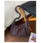 Korean Style Pleated Cloud Bag - Nylon Crossbody Tote