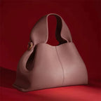 Genuine Leather Dumpling Cloud Bag - French Style Crossbody