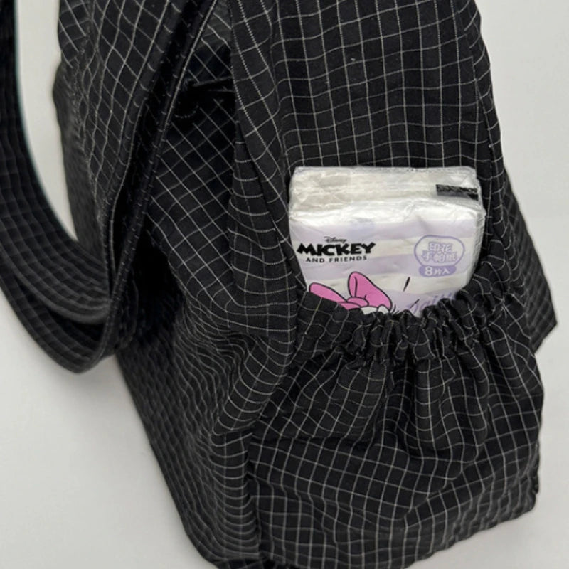 Korean Style Pleated Cloud Bag - Nylon Crossbody Tote