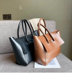 CGABG Large Capacity PU Leather Tote - Elegant Designer Bag