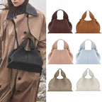 Genuine Leather Dumpling Cloud Bag - French Style Crossbody