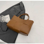 CGCBAG Solid PU Leather Tote - Minimalist Commuter Bag