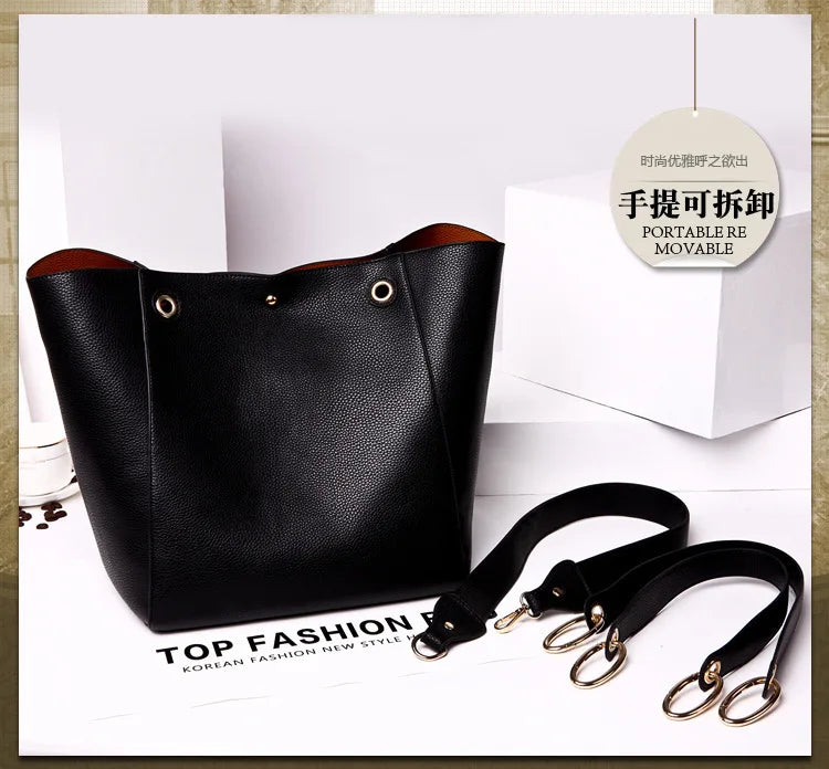 Waterproof PU Leather Tote Bag - Large Top Handle Work Bag