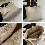 Large Bali Beach Tote - Designer Straw Shoulder Bag