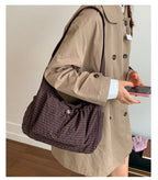 Korean Style Pleated Cloud Bag - Nylon Crossbody Tote