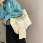 Large Bali Beach Tote - Designer Straw Shoulder Bag