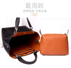 Waterproof PU Leather Tote Bag - Large Top Handle Work Bag