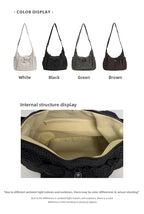 Korean Style Pleated Cloud Bag - Nylon Crossbody Tote