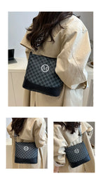 Retro "M" Letter Crossbody Bag - Versatile PU Leather Tote