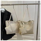 Large Bali Beach Tote - Designer Straw Shoulder Bag