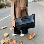 CGABG Large Capacity PU Leather Tote - Elegant Designer Bag