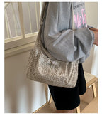 Korean Style Pleated Cloud Bag - Nylon Crossbody Tote