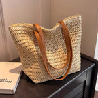 Bali Straw Basket Handbag - Large Summer Beach Tote