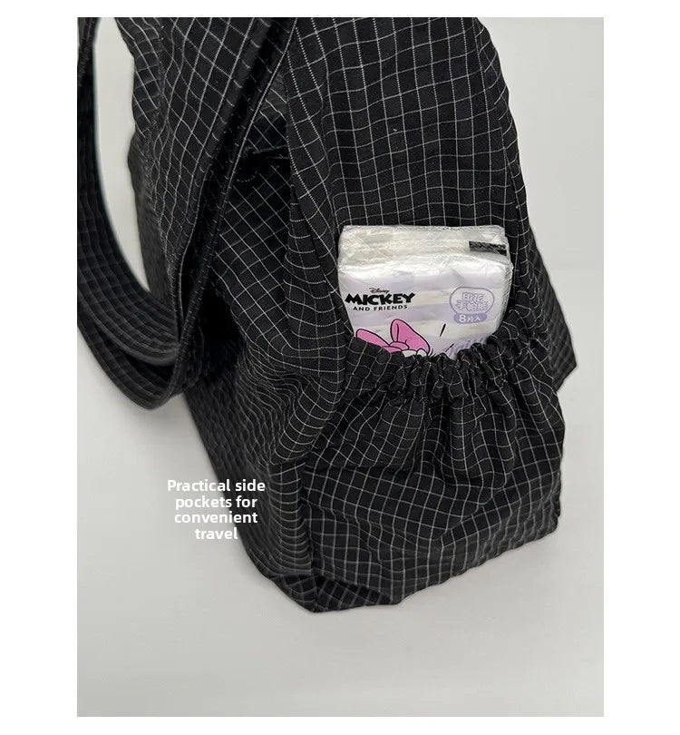 Korean Style Pleated Cloud Bag - Nylon Crossbody Tote