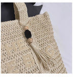 French Style Woven Straw Beach Bag - Large Capacity Tote