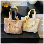 Handmade Large Woven Straw Bag - High-End Beach Tote