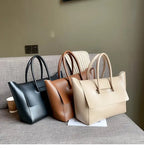 CGABG Large Capacity PU Leather Tote - Elegant Designer Bag