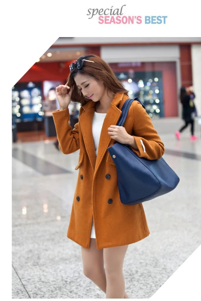 Waterproof PU Leather Tote Bag - Large Top Handle Work Bag