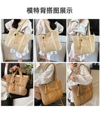 Handmade Large Woven Straw Bag - High-End Beach Tote