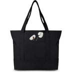Large Capacity Color Block Canvas Tote with Custom Logo