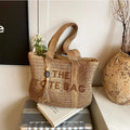 French Style Woven Straw Beach Bag - Large Capacity Tote