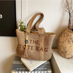 French Style Woven Straw Beach Bag - Large Capacity Tote