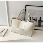 CGCBAG Solid PU Leather Tote - Minimalist Commuter Bag