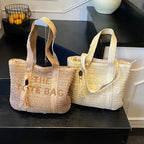 French Style Woven Straw Beach Bag - Large Capacity Tote