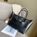 CGABG Large Capacity PU Leather Tote - Elegant Designer Bag