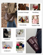 Premium PU Leather Tote Bag - Classic Women's Shoulder Purse