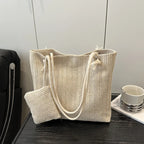 Large Bali Beach Tote - Designer Straw Shoulder Bag