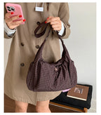 Korean Style Pleated Cloud Bag - Nylon Crossbody Tote